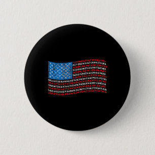 American Pi 4th Of July Math 6 Cm Round Badge