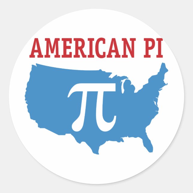 American Pi Classic Round Sticker (Front)