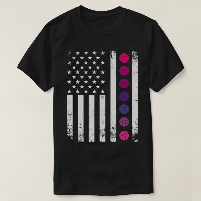 American Pickleball pink T-Shirt (Design Front)