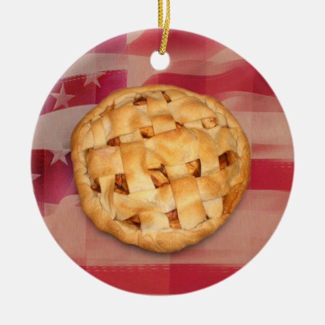 American Pie Ceramic Ornament (Front)