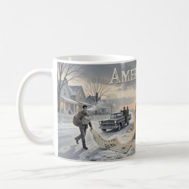 American Pie Nostalgia Road Poster Coffee Mug (Left)