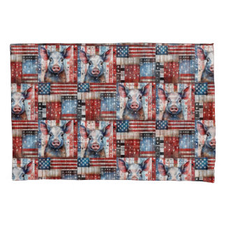 American Pig Farm folk art Pillowcase
