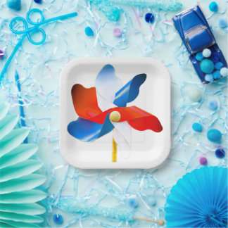 American Pinwheel Paper Plate