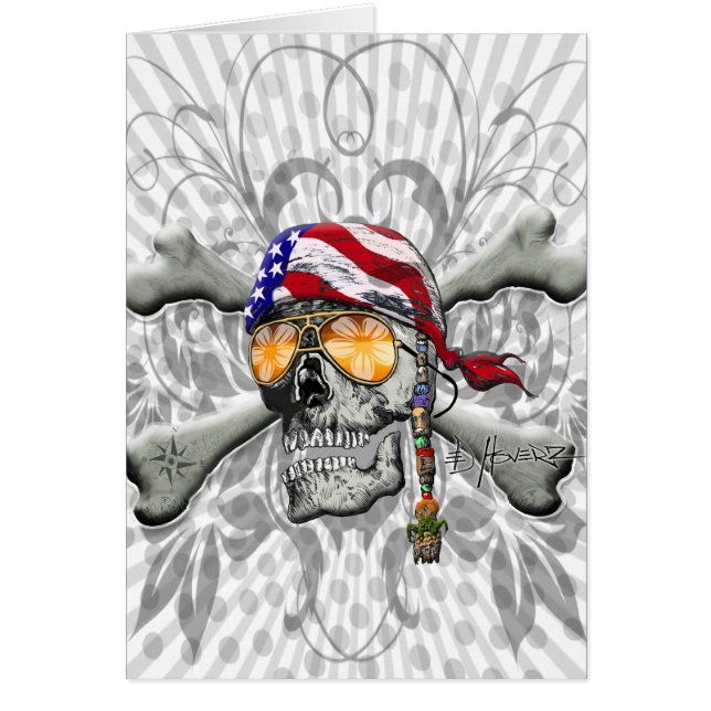 American Pirate Skull and Cross Bones (Front)