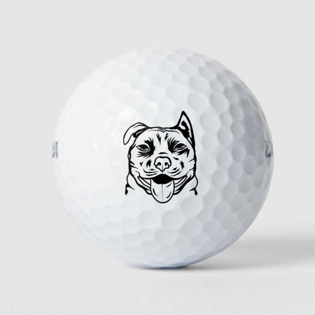 American Pit Bull Dog Golf Balls (Front)