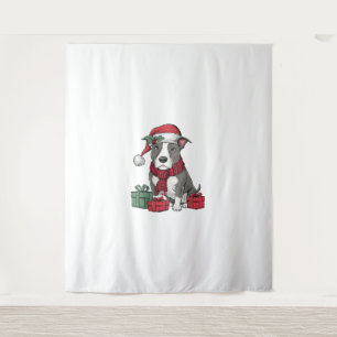 American Pit Bull Terrier Dog Christmas Outfits Sa Tapestry