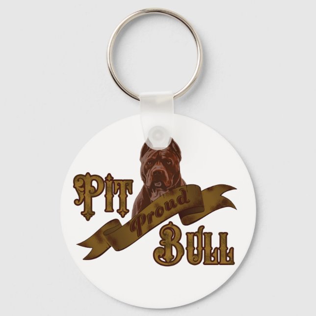 American Pit Bull Terrier Dog Key Ring (Front)