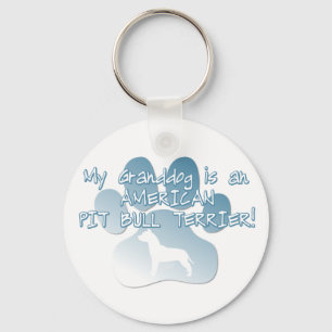 American Pit Bull Terrier Granddog Key Ring