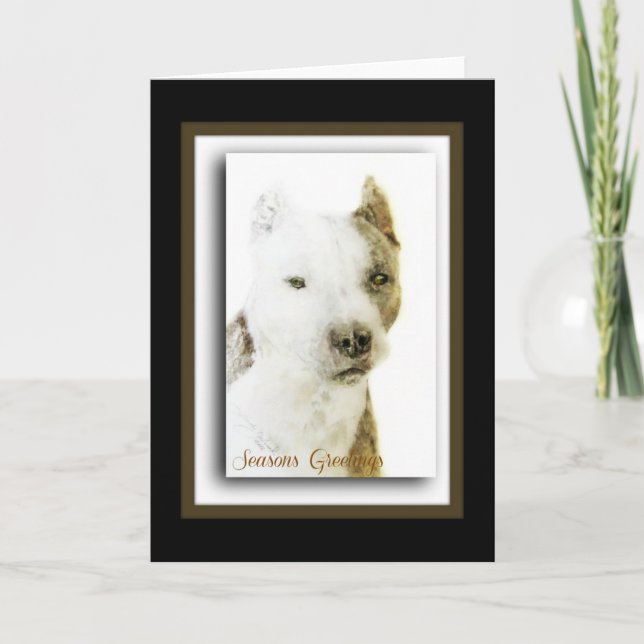 American Pit Bull Terrier Holiday Card (Front)
