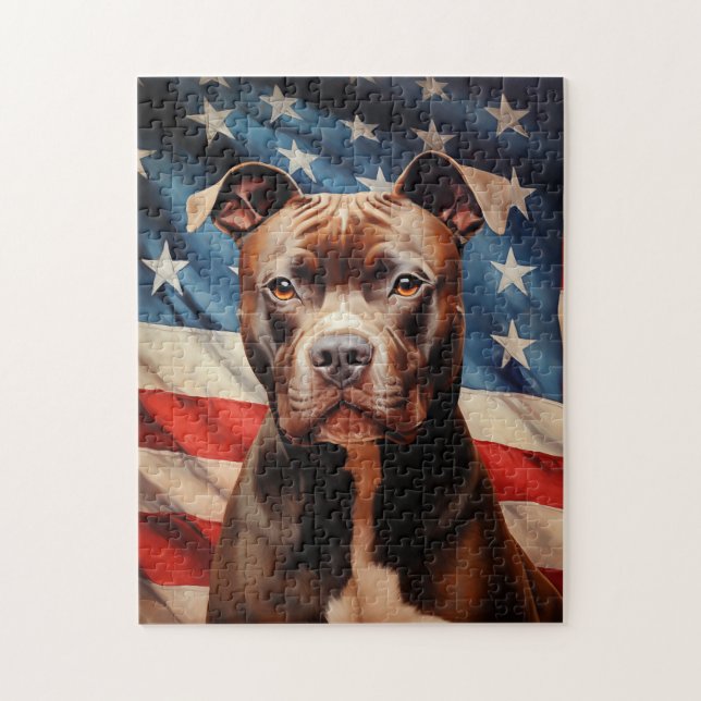 American Pit Bull Terrier Jigsaw Puzzle (Vertical)