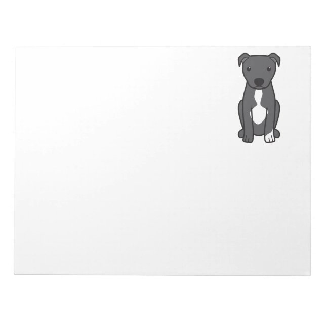 American Pit Bull Terrier (Natural Ears) Notepad (Front)