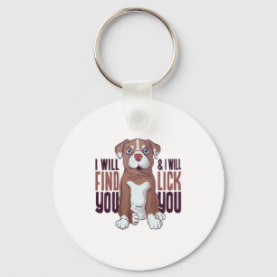 American Pit Bull Terrier Puppy Dog  Key Ring