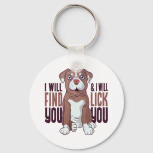 American Pit Bull Terrier Puppy Dog Key Ring