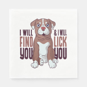 American Pit Bull Terrier Puppy Dog Napkin