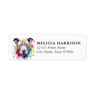 American Pit Bull Terrier Return Address Labels