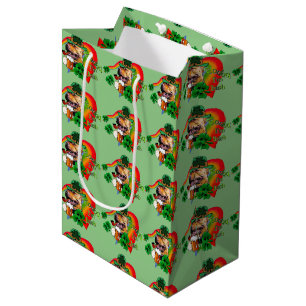 American Pit Bull Terrier Saint Patricks Day Medium Gift Bag