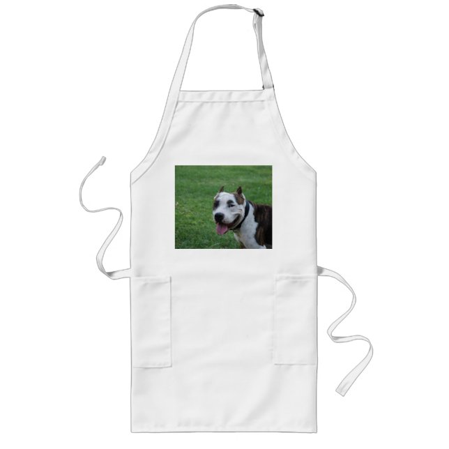 american pit bull terrier smiling long apron (Front)