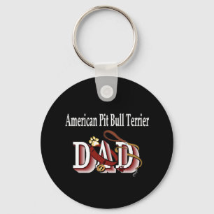 American Pit Bull Terrire Dad Keychain