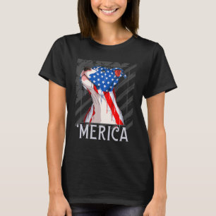 American Pitbull 4th Of July Merica   Dog   Usa Fl T-Shirt