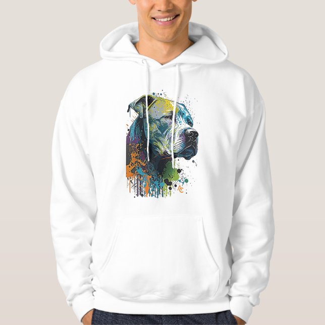 American Pitbull - Graffiti Ink Splash Hoodie (Front)