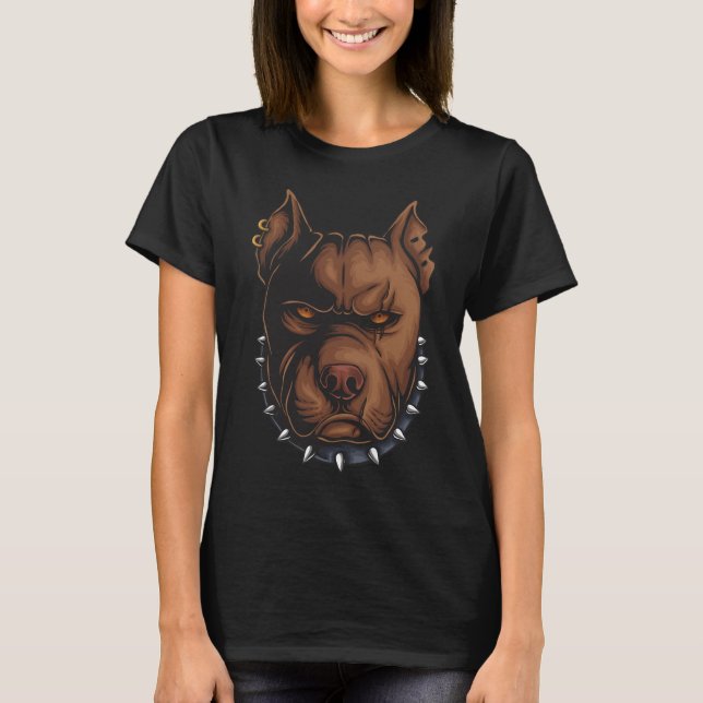 American Pitbull Head T-Shirt (Front)