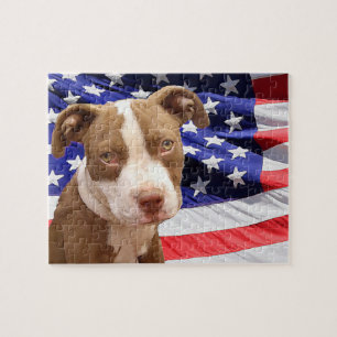 American Pitbull puppy Jigsaw Puzzle