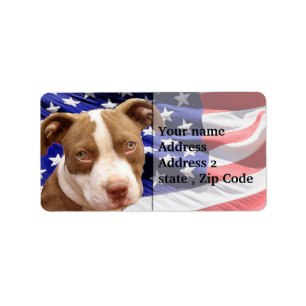 American Pitbull puppy Label