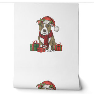 American Pitbull Terrier Dog Christmas Parties San Wallpaper