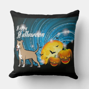 American Pitbull Terrier Happy Halloween Cushion