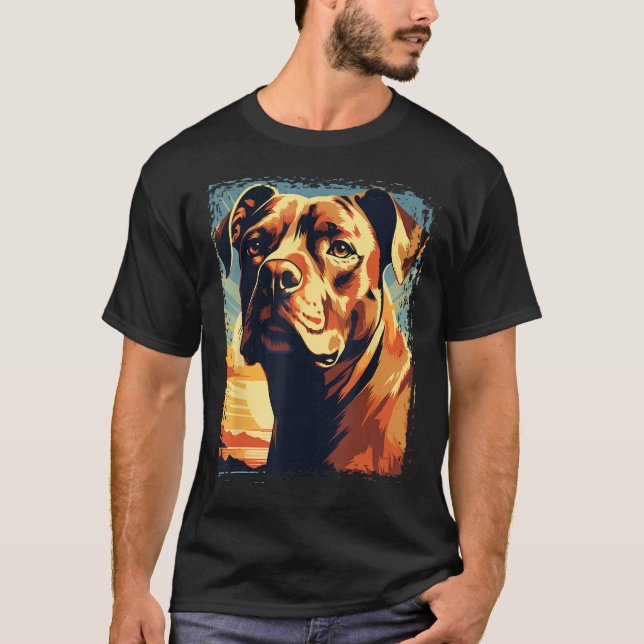 American Pitbull Terrier Pop Art Portrait for Dog  T-Shirt (Front)