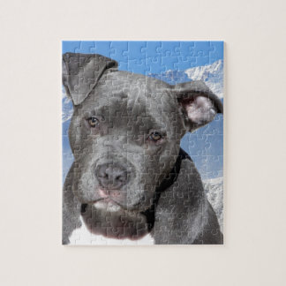 American Pitbull Terrier Puppy Dog Jigsaw Puzzle