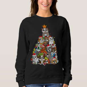 American Pits Bully Dog Breed Christmas Tree Xmas  Sweatshirt