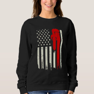 American Plumber Flag 4th Of July Plumbing Sweatshirt