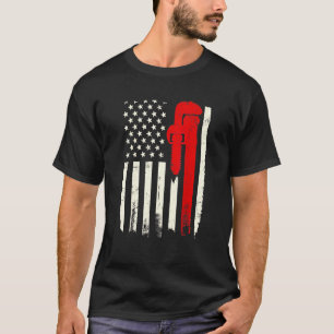 American Plumber Flag 4th Of July Plumbing T-Shirt