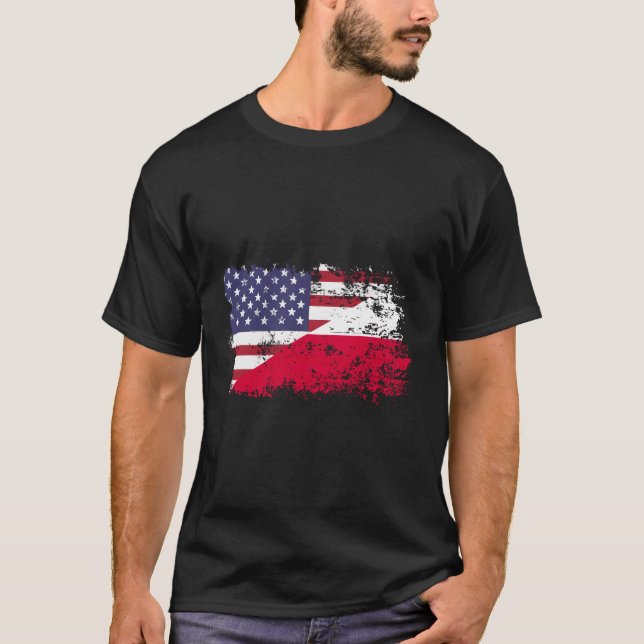 American Poland Flag T-Shirt (Front)