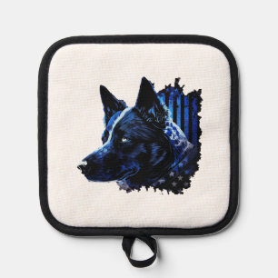 American Police Flag K9 Unit Patriotic Dog Lover Pot Holder