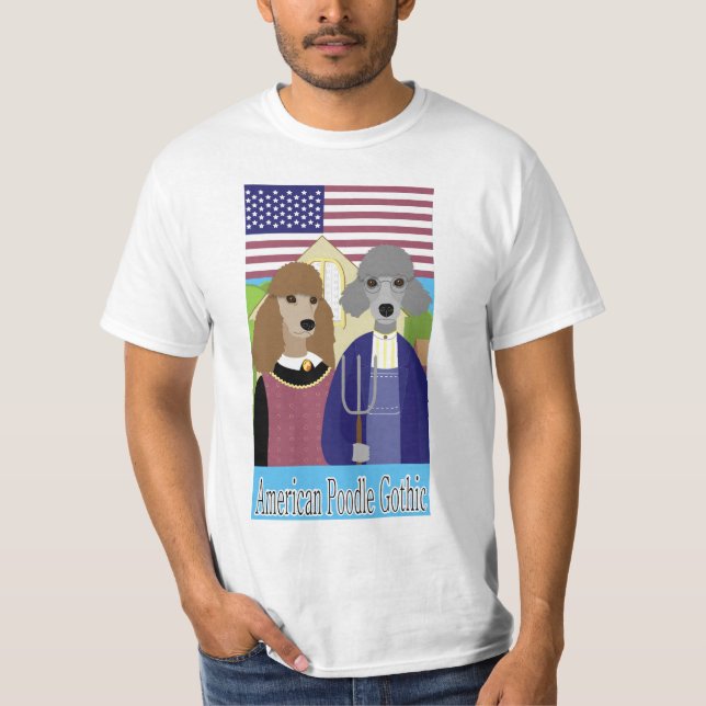 American Poodle Gothic T-Shirt (Front)