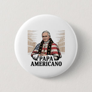 American Pope Leo Catholic Church Christian Faith  6 Cm Round Badge
