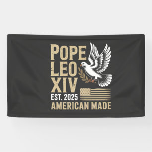 American Pope Leo Catholic Church Christian Faith  Banner