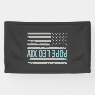 American Pope Leo Catholic Church Christian Faith Banner