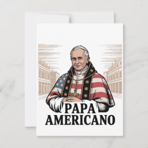 American Pope Leo Catholic Church Christian Faith  Card