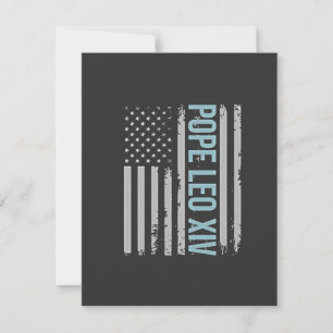 American Pope Leo Catholic Church Christian Faith Card