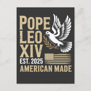 American Pope Leo Catholic Church Christian Faith Invitation Postcard