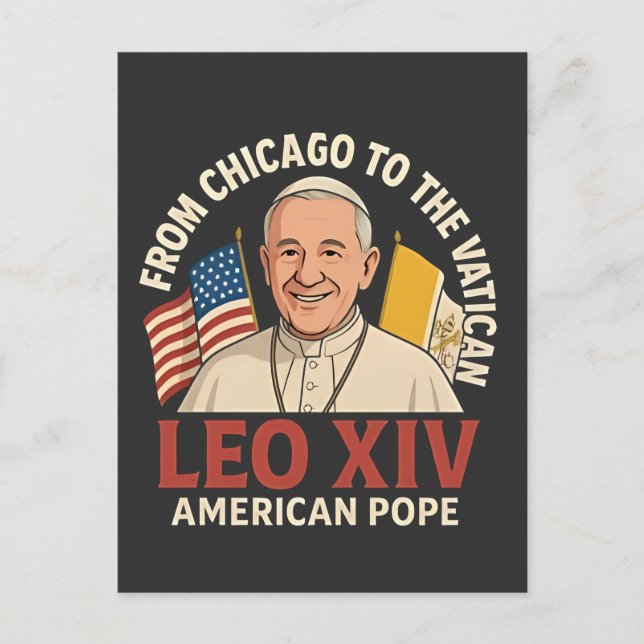 American Pope Leo Catholic Church Christian Faith  Invitation Postcard (Front)