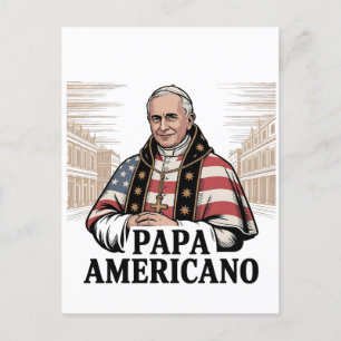 American Pope Leo Catholic Church Christian Faith  Invitation Postcard