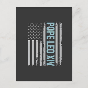American Pope Leo Catholic Church Christian Faith Invitation Postcard
