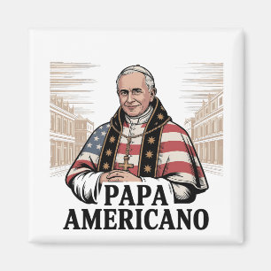 American Pope Leo Catholic Church Christian Faith  Magnet