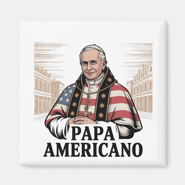 American Pope Leo Catholic Church Christian Faith  Magnet (Front)