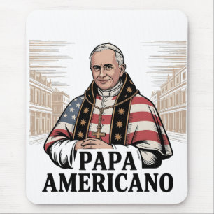 American Pope Leo Catholic Church Christian Faith  Mouse Pad
