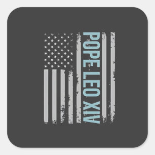 American Pope Leo Catholic Church Christian Faith  Square Sticker